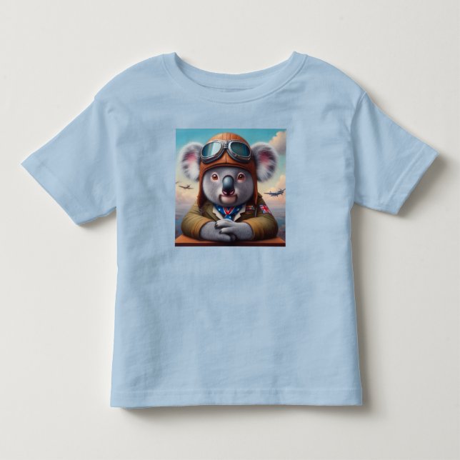 Camiseta Piloto de avião Koala (Frente)