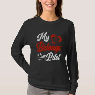 Camiseta Piloto de avião Namorada Wife Husfe