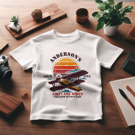 Camiseta Piloto de avião para aviões antigos personalizados