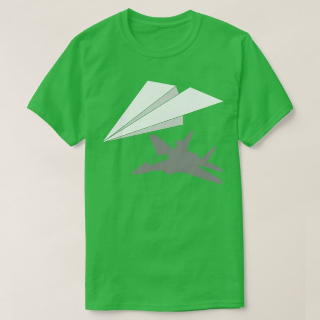 Camiseta Piloto de avião para homens, aviões de papel para  (Frente do Design)