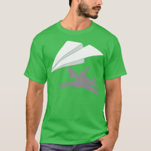 Camiseta Piloto de avião para homens, aviões de papel para