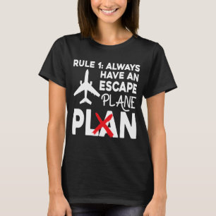 Camiseta Piloto de avião Pun Escape Avie Avião Piloto 3