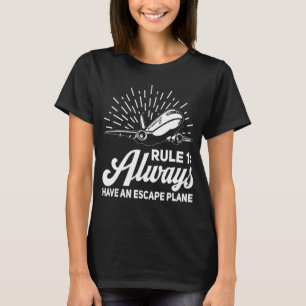 Camiseta Piloto de avião Pun Escape Avie Avião Piloto 4
