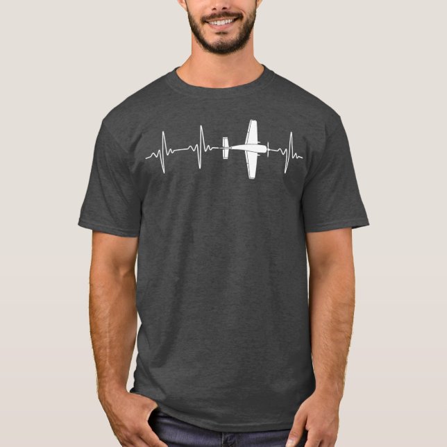 Camiseta Piloto de avião RC com pulsação por rádio controla (Frente)