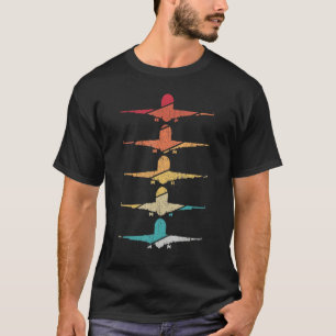 Camiseta Piloto de avião retrorreflector Voando Avião Vinta