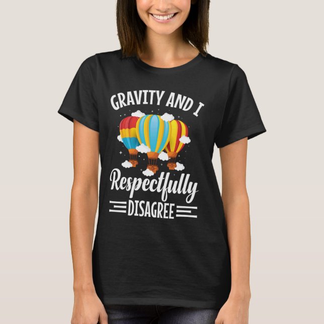 Camiseta Piloto de Balonagem de Ar Quente Balonando Cesta d (Frente)