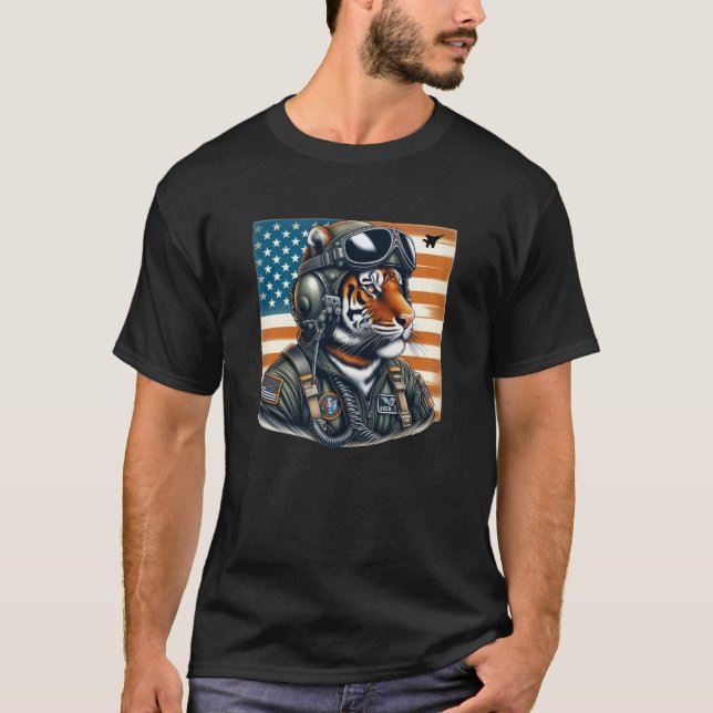Camiseta Piloto de combate de Tigre (Frente)
