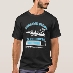 Camiseta Piloto De Companhia Aérea Em Carga No Futuro Aviad