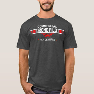 Camiseta Piloto de drone certificado pela FAA — Quadcopte