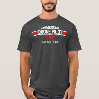 Camiseta Piloto de drone certificado pela FAA — Quadcopter