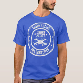 Camiseta Piloto de drone comercial certificado pela FAA