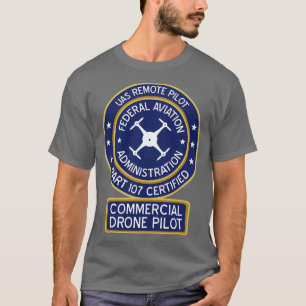Camiseta Piloto de drone comercial da FAA