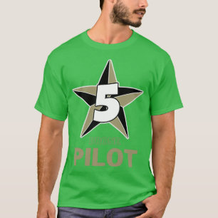 Camiseta Piloto de Drone de 5 estrelas - Presente Engraçado