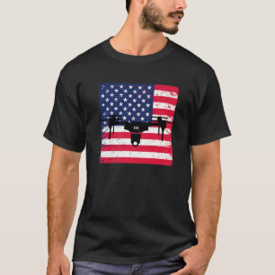 Camiseta Piloto De Drone Do Sinalizador Norte-Americano Par