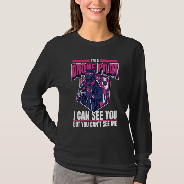 Camiseta Piloto de Drone Quadcopter Uav (Frente)