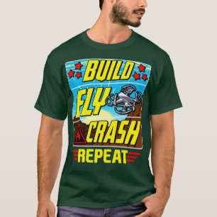 Camiseta Piloto de drone repetitivo de travamento de sobrev