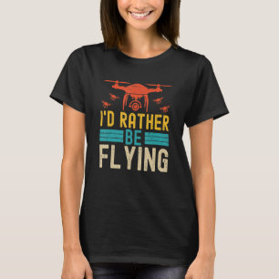 Camiseta Piloto de drone voador de drones de tripa
