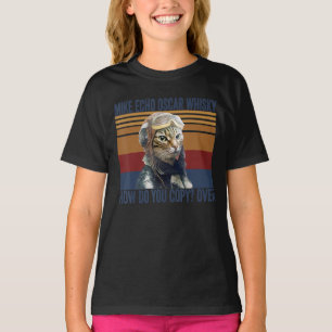 Camiseta Piloto de Gato Mike Echo Oscar Whisky - Presente