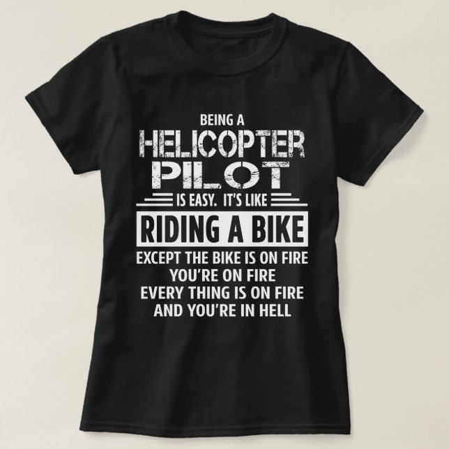 Camiseta Piloto de helicóptero (Frente do Design)