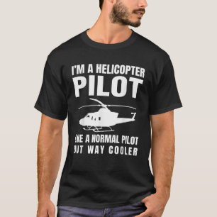 Camiseta Piloto de Helicóptero Engraçado Piloto de Aviação