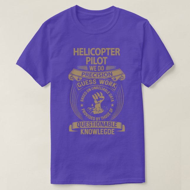Camiseta Piloto de Helicóptero Fazemos Item de Presente Pre (Frente do Design)