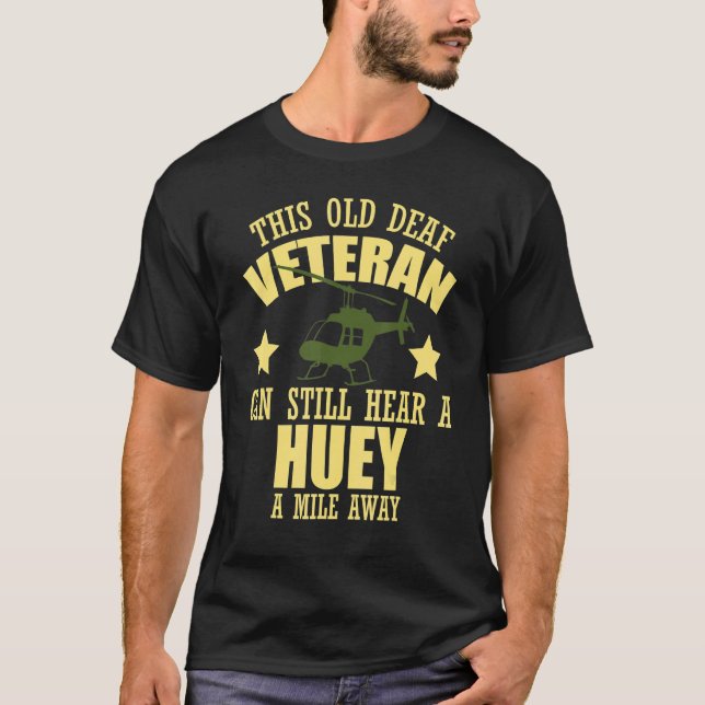 Camiseta Piloto De Helicóptero Vietnã Ouve Um Huey A Um Mil (Frente)