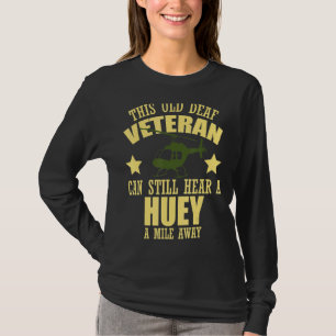 Camiseta Piloto De Helicóptero Vietnã Ouve Um Huey A Um Mil