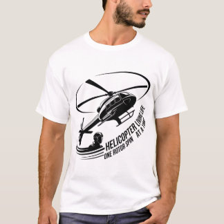 Camiseta Piloto de Helicóptero – Vivendo a Vida em Uma Rota