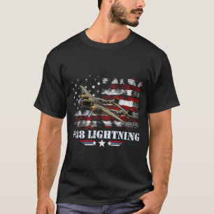Camiseta Piloto de Jato de Combatente da Aeronave P38 Ww2 L