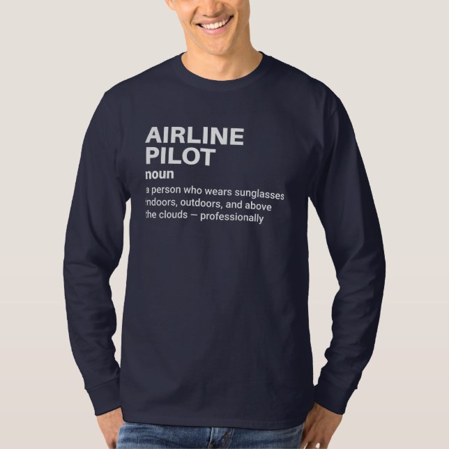 Camiseta Piloto de linha aérea, Tee (Frente)