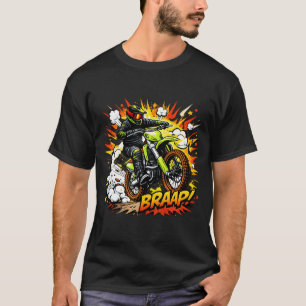 Camiseta Piloto de Moto Motocross Quadrinhos