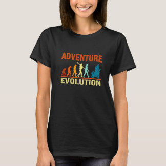 Camiseta Piloto de moto retro vintage aventura evolução
