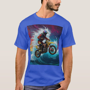 Camiseta Piloto de Motocross Correndo as Ondas