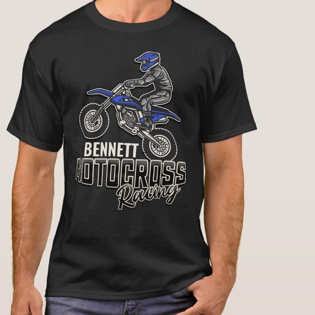 Camiseta Piloto de Motocross de Dirt Bike de NOME Personali (Criador carregado)
