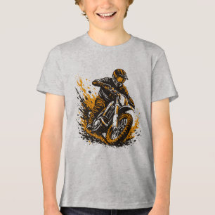 Camiseta Piloto de Motocross Derrapando na Lama