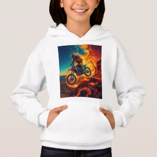 Camiseta Piloto de Motocross Escapando do Fogo