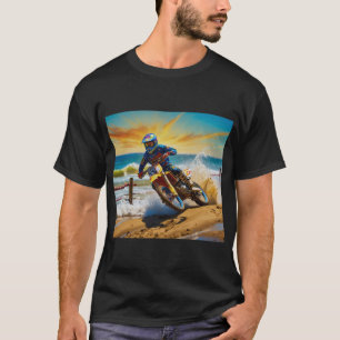 Camiseta Piloto de Motocross na Corrida da Praia