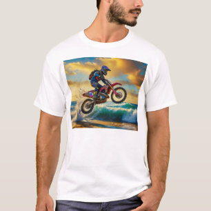Camiseta Piloto de Motocross na Corrida da Praia II