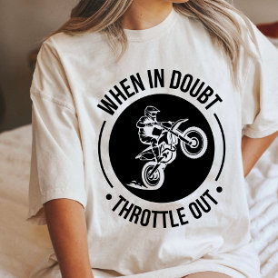 Camiseta Piloto de Motocross Quando em Dúvida, Acelere