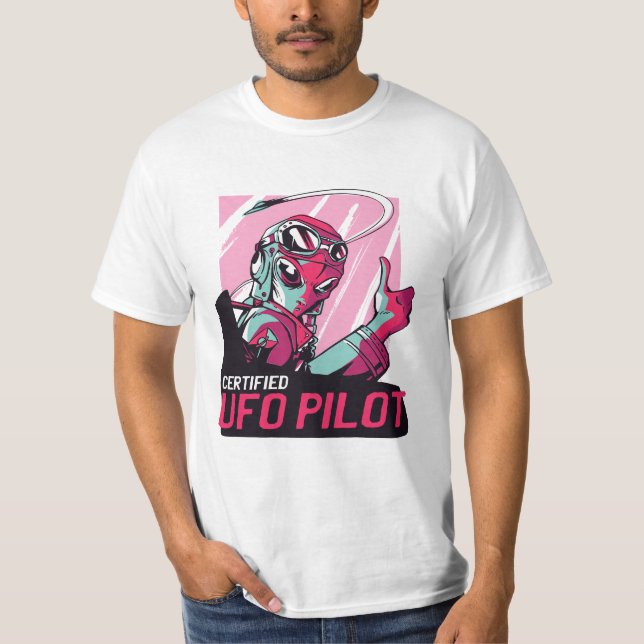 Camiseta Piloto de OVNI Certificado (Frente)