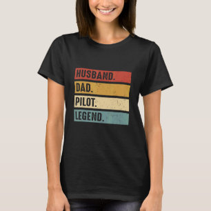 Camiseta Piloto de Pai para a Mariband Legenda Avião — Gord
