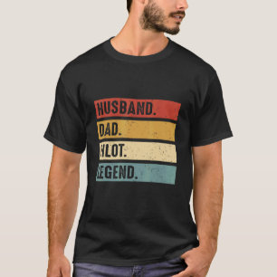 Camiseta Piloto de Pai para a Mariband Legenda Avião — Gord