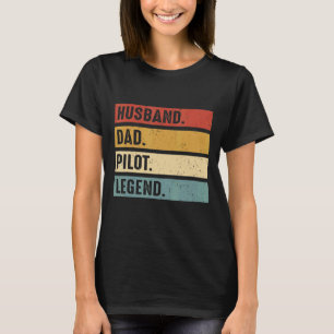 Camiseta Piloto de Pai para a Mariband Legenda Avião — Gord