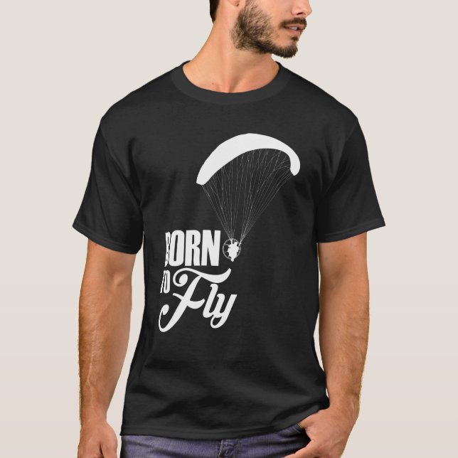Camiseta Piloto de Paramotor de nascer para Voo (Frente)