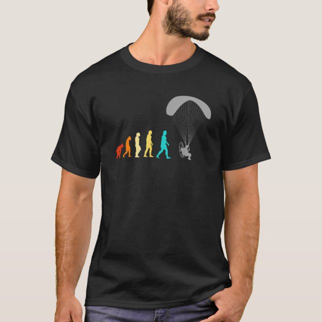 Camiseta Piloto de Paramotor Evolução Paramotoring Paramoto (Frente)