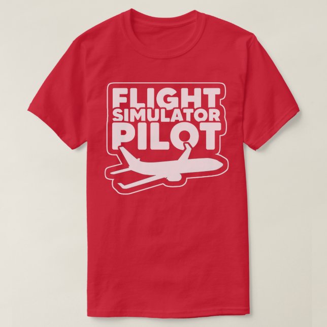 Camiseta Piloto de simulador de voo (Frente do Design)