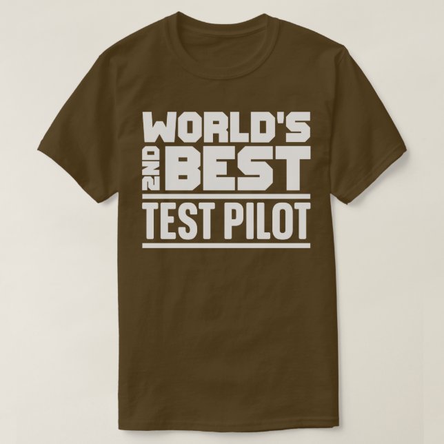 Camiseta piloto de teste do melhor segundo (Frente do Design)