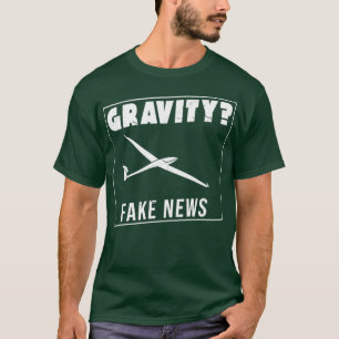 Camiseta Piloto de vidro gravitativo que diz planador