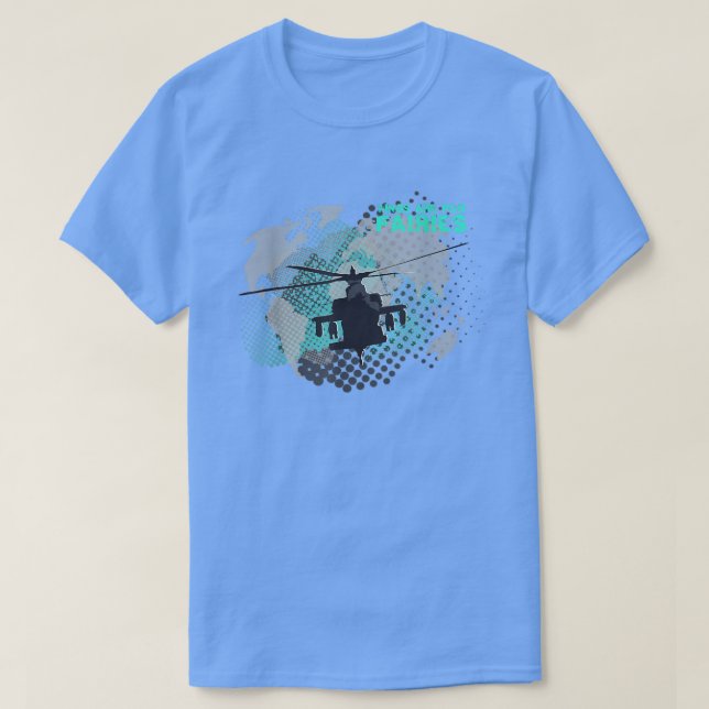 Camiseta Piloto De Voo De Helicópteros Para Fadas (Frente do Design)