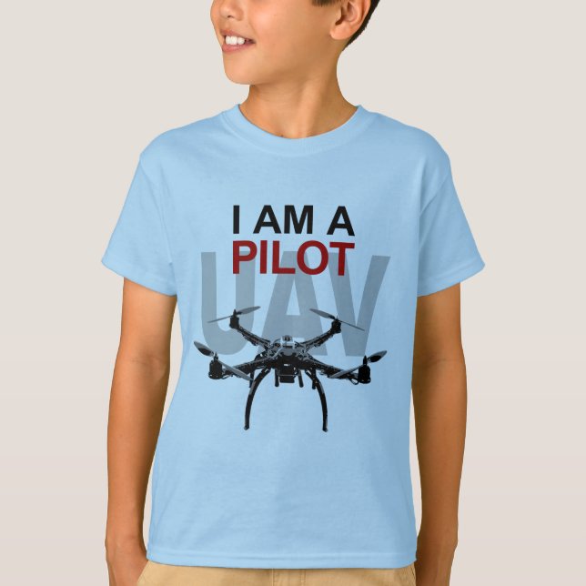 Camiseta Piloto do UAV Quadpilot Quadcopter (Frente)